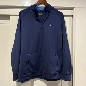 Vineyard Vines Men's Deep Blue Pullover performance Shirt size Large